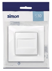 Piastra di copertura bianca S10 (Simon F1090800030) - Product Image 1