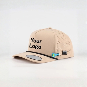 Wholesale Custom Side Tee Holder Breathable Golf Hat 5 Panel Rope <b>Cap</b> Laser Cut Ventilation Snapback Sports <b>Cap</b> Vietnam Supplier - Product Image 3