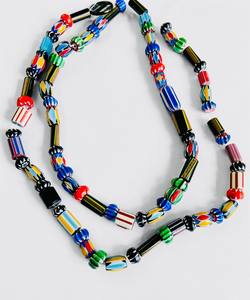 Tribal Ethnic Rustic Multicolor 8mm Antique Chevron Rainbow Lampwork Glass <b>Beads</b> for Beaded Crafts & <b>Crystal</b> Home Decorations - Product Image 1