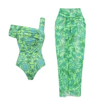 JSN 2026 Maillot de bain une pièce sexy personnalisé pour femme à manches longues, col en V profond, avec robe de bain, maillot de bain échancré sexy, tenue de plage