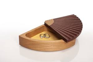 Boîte à bagues en bois personnalisée de vente chaude porte-bague de fiançailles élégant pour proposition étui à bagues en bois fabriqué à la main pour bijoux - Product Image 6