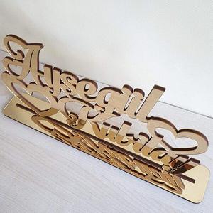 Targhetta del tavolo di fidanzamento Plexiglass con targhetta 07