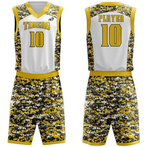 Collection d'uniformes de basket-ball respirants du meilleur fournisseur Ensembles sans manches imprimés pour l'été disponibles en différentes tailles - Product Image 1