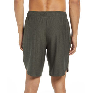 Short de gymnastique à motif solide pour hommes Short de bain de style décontracté avec cordon de serrage réglable à la taille et tissu extensible pour plus de flexibilité - Product Image 6