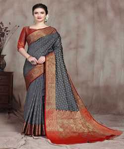 Nuevo festival de seda de algodón impreso saree con blusa de las mujeres indias desgaste sari mejor precio al por mayor surat - Product Image 2