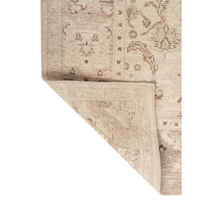 Tapis en laine noué à la main Jaipur Rugs AE, motif médaillon rectangulaire beige-brun, idéal pour adolescents, pour la maison et les couloirs - EA-3009 - Product Image 5