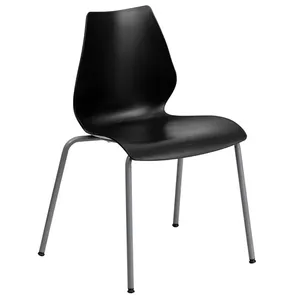 Haute vente de chaises de banquet d'hôtel de qualité en gros pas cher chaise en métal noir empilable commerciale de luxe en gros - Product Image 2