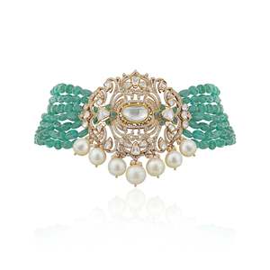สร้อยคอชอคเกอร์หยกมรกตแบบละเอียด - Product Image 1