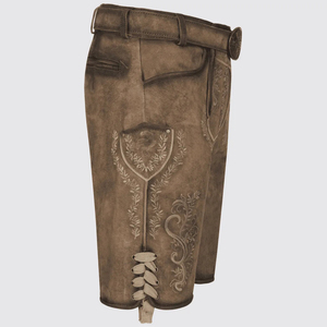 Lederhosen bavarois rustique | Shorts allemands en cuir antique pour hommes | Tenue vintage Oktoberfest - Product Image 6