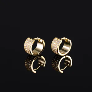 OEM Eco Friendly Lab Grown Diamond <b>Sterling</b> <b>Silver</b> <b>Hoop</b> Earrings-Gift - Product Image 1