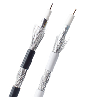 Cable Coaxial RG6 de Alta Calidad con Revestimiento de PVC LSZH de 75 Ohmios para Antena de Satélite y TV, para Sistemas de CATV