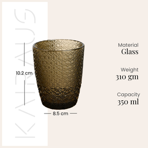 Juego de 2 Vasos de Vidrio con Gráficos en Relieve de Textura Única Gleam - Product Image 3