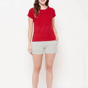 Ensemble deux pièces pour femmes, t-shirt et short pour tous les jours, ensemble décontracté confortable, t-shirt et short pour femmes - Product Image 5