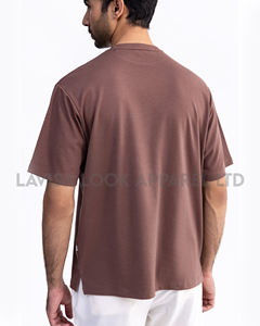 T-shirts pour hommes en coton 100% uni, coupe classique, impression sérigraphique sur le devant, vente en gros, personnalisables - Product Image 4