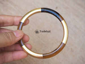 Bracelets en corne naturelle faits à la main, qualité supérieure, bijoux de mode bohème de luxe, ensemble unisexe, cadeau Tradebyd - Product Image 6