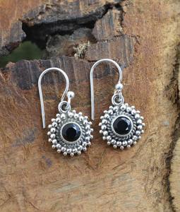 Boho Style classique boucles d'oreilles bijoux pour femmes bijoux en argent 925 argent Sterling noir Onyx pierres précieuses boucles d'oreilles faites à la main cadeau - Product Image 3