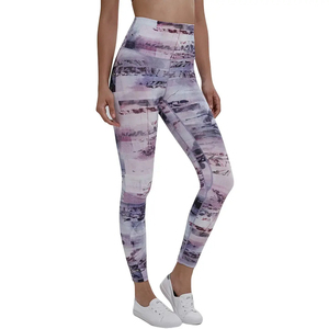 Collants d'impression par sublimation de fitness de qualité supérieure pour femmes, leggings de sport, leggings américains pour femmes, logo personnalisé de rue supérieure - Product Image 2