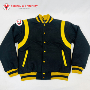 Alpha | Phi Alpha Fraternity Embroidery <b>Men</b> <b>Wool</b> Leather <b>Jacket</b> | Fraternity Embroidered Customizable Letterman Varsity <b>Jacket</b> - Product Image 1