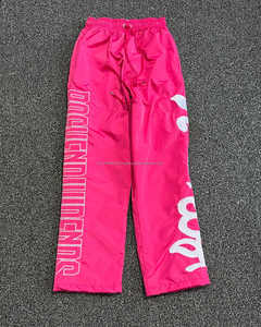 Pantalon coupe-vent en nylon de haute qualité avec impression latérale personnalisée pour hommes pantalon de survêtement baggy en coton en gros pantalon de style décontracté - Product Image 5