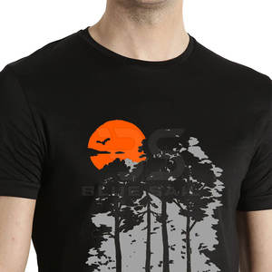 Camiseta de Cuello Redondo para Hombre, Cómoda para el Verano, con Mezcla de Algodón Suave y Aspecto de Color Sólido, Estilo Casual - Product Image 3