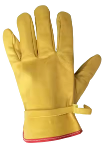 Gants de travail industriels de sécurité polyvalents en cuir pleine fleur de vachette de haute qualité, réglables, 11 oz, épais, robustes et longs - Product Image 6