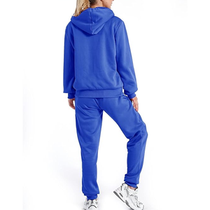 Trajes de chándal con cremallera de cuarto de invierno con logotipos personalizados Sorority azul transpirable impreso chándal OEM/ODM respetuoso con el medio ambiente sólido - Product Image 3