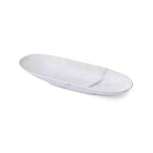 Plateau en marbre blanc pur en forme de bateau Élégant décor à la main pour les espaces de vie indiens Fabriqué en Inde à un prix abordable - Product Image 5