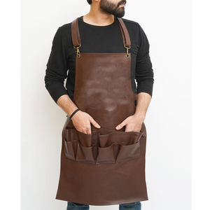 ผ้ากันเปื้อนงานเชื่อมงานหนังแบบแยกชิ้นผ้ากันเปื้อนสำหรับอุตสาหกรรมป้องกันความร้อน - Product Image 2