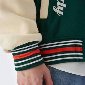 OEM Fabricante de alta calidad de la Universidad de los hombres de encargo de béisbol Bomber Varsity Puffer Jacket Chenille Light Winter High Street - Product Image 2