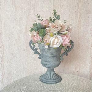 <b>Vintage</b> Inspired Gold Finish Metal Decorative <b>Vase</b> With Handles For Living Room Console And Interior Accent From India - Product Image 4