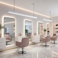 Luminaire suspendu linéaire LED en aluminium de 1200 mm pour salon de beauté, 6000K, dimmable, lampe de plafond pour salon