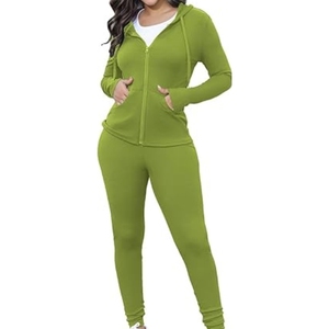 Vente en gros de survêtements de couleur unie de haute qualité pour femmes au meilleur prix 2025 - Product Image 3