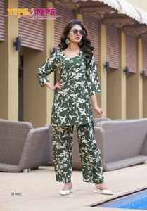 2025 superventas para mujer rayón conjunto de diseñador Top y pantalón para fiesta nuevo lanzamiento al mejor precio - Product Image 6