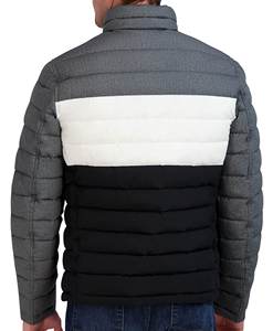 High Street New Fashion Winter Puffer Jacket Manteau en duvet court à col montant en laine durable avec logo avant à vendre - Product Image 3