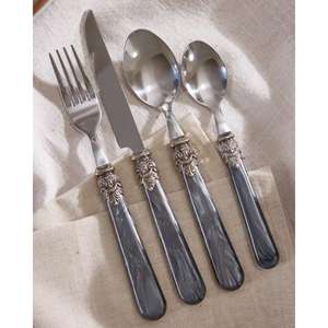 Ensemble de couverts élégants et écologiques de style royal en acier inoxydable avec finition miroir polie pour les dîners et événements formels - Product Image 1