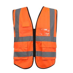 Wholesale Custom EN20471 Polyester Knitted <b>Hi</b> <b>Vis</b> <b>Blue</b> Reflective Work Vest with Pockets Customized Logo - Product Image 3