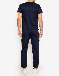 Haute qualité sur mesure manches courtes vêtements de travail soins infirmiers gommage ensembles hôpital médical doux uniforme pour hommes - Product Image 3