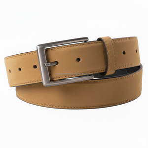 Ceinture robuste en cuir pleine fleur pour homme, 100% cuir de vache véritable, sangle pour jean, boucle en fer durable, directement de l'usine - Product Image 5