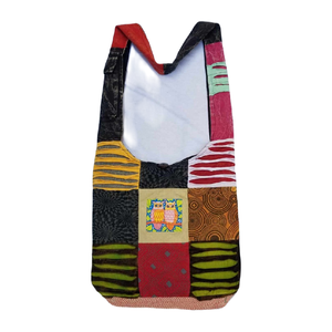 Sac à main fourre-tout décontracté en coton motif carré broderie rayure avec fermeture à glissière gland fleur fermeture à glissière sacs à main à la mode - Product Image 2