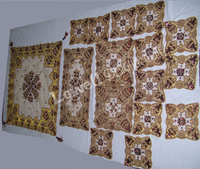 Couverture de table à broderie en filet 4 pièces ensemble de nappes décoratives faites à la main pour les mariages et la décoration intérieure