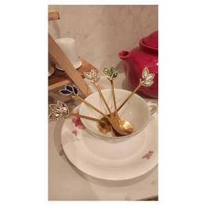 ช้อนกาแฟหัวกลมทำจากสแตนเลสพร้อมกระจกสำเร็จเหมาะสำหรับเครื่องครัวและอุปกรณ์บนโต๊ะอาหารที่จับยาว - Product Image 5