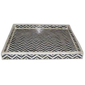 Gran oferta, bandeja con incrustaciones de resina de calidad Premium, tamaño personalizado, elegante bandeja para servir con incrustaciones de hueso, bandeja de almacenamiento de gran calidad, último diseño - Product Image 2