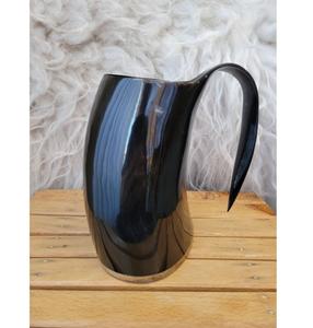 Mug en corne à boire viking poli à la main, style médiéval - Product Image 4