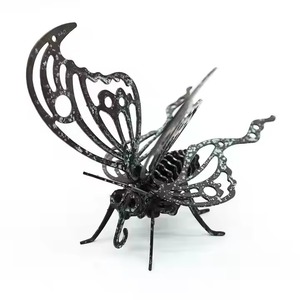 Vietnam fabricant LBN marque moderne luxe papillon décoration murale intérieur de la maison canapé Photo métal matériel utilisation extérieure - Product Image 3