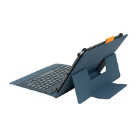 Étui Clavier Universel pour Tablette 9,7'' 11'' pour l'École, Compatible iOS Android Windows OS, Disposition Espagnole/Anglaise, Bleu Foncé