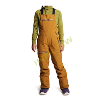 Pantalon de ski pour adulte grande taille, imprimé, imperméable, 100% polyester Polartec-Tex, double salopette de ski