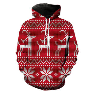 Sudadera CON CAPUCHA DE Navidad personalizada, suéter con estampado de Navidad, sudadera térmica de gran tamaño para hombre, sudaderas con capucha con estampado 3D para hombre - Product Image 1