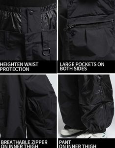 Hombres Mujeres Snowboard Pantalones Snow Super Baggy Aislado Impermeable Pantalones de esquí sueltos al aire libre - Product Image 3