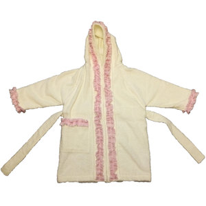 Albornoz Reutilizable Rosa Zephir con Volantes - Product Image 1