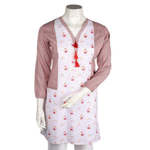 Kurti de algodón estampado para mujer - Color melocotón - Product Image 2